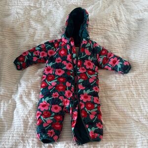 Hanna Andersson Floral Baby Snowsuit 6-12months